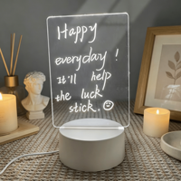 Base de lampe LED Offre Spéciale RVB 3D Night Light avec télécommande tactile ABS pour application hôtelière