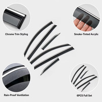 Visera Protectora de Ventana para PC con Acabado Cromado para Toyota RAV4 Wildlander 2026, Tinte Ahumado, 6 Piezas, Modificación Exterior, Fácil Instalación