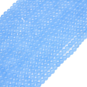Perles de calcédoine naturelle, rondes, bleu clair, pour la fabrication de bijoux, 6 mm, origine Yiwu - Product Image 1