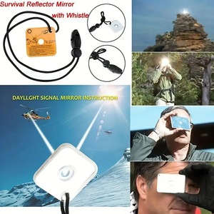 Wholesale Outdoor Emergency Survival Reflective Signal Mirror Whistle Practical Adventure <b>Camping</b> <b>Hiking</b> Hunting EDC Tools - Product Image 5