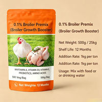 Promoteur de croissance pour poulets de chair 500g, additif alimentaire pour volailles, prémélange vitaminique pour poulets, pour fermes africaines