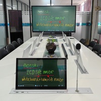 Table de réunion interactive tout-en-un avec écran LCD 55/65/75 pouces, système de conférence sans papier et moniteur relevable