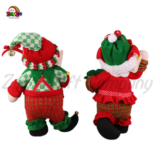 Zaves 13 inch giáng sinh ELF nam và nữ Cặp Màu Đỏ xanh dễ thương truyền thống cổ điển giáng sinh trang trí nhà 2025 bán chạy - Product Image 4