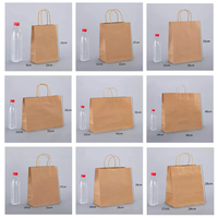 Sac en papier kraft personnalisé écologique pour emporter du café, sac à emporter pour la restauration rapide, sac à emporter pour restaurant, sac à poignée plate marron