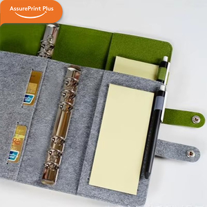 Cuaderno Ecológico Personalizado Reciclable y Recargable <span class=keywords><strong>de</strong></span> Fieltro A5 A6 A7 con Hojas Sueltas, 60 Hojas, para Viajes <span class=keywords><strong>de</strong></span> Negocios, Mindfulness, con Anillas Metálicas <span class=keywords><strong>de</strong></span> 6 Anillos - Product Image 4