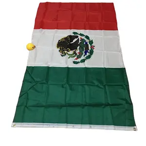 Bán Sỉ Cờ Mexico 3X5 Ft 90X150 Cm In Lụa Cờ Mexico Bay Hai Mặt