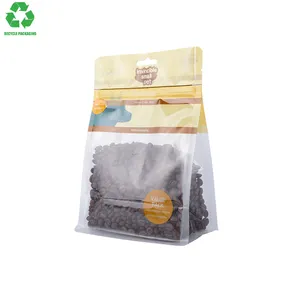 Individuelle gelbe recycelte PCR-PE-Kunststoff-Glanz-Finish-Sauerstoff-Isolierblock-Bodenverpackungsbeutel aus 1 kg 100 Mikron Hersteller