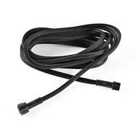 Câble d'extension M12 4 broches étanche IP67 avec gaine tressée, mâle-femelle, pour éclairage mural LED extérieur OEM