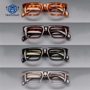 <span class=keywords><strong>Gafas</strong></span> de Diseñador de Moda de Lujo al por Mayor Teenyoun, Monturas Ópticas Cuadradas Vintage, <span class=keywords><strong>Gafas</strong></span> de Acetato, Lentes con Logotipo Personalizado - Product Image 2