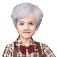 Parrucca da Nonno per Cosplay - Accessorio per Spettacoli di Halloween e Carnevale con Filo Resistente alle Alte Temperature
