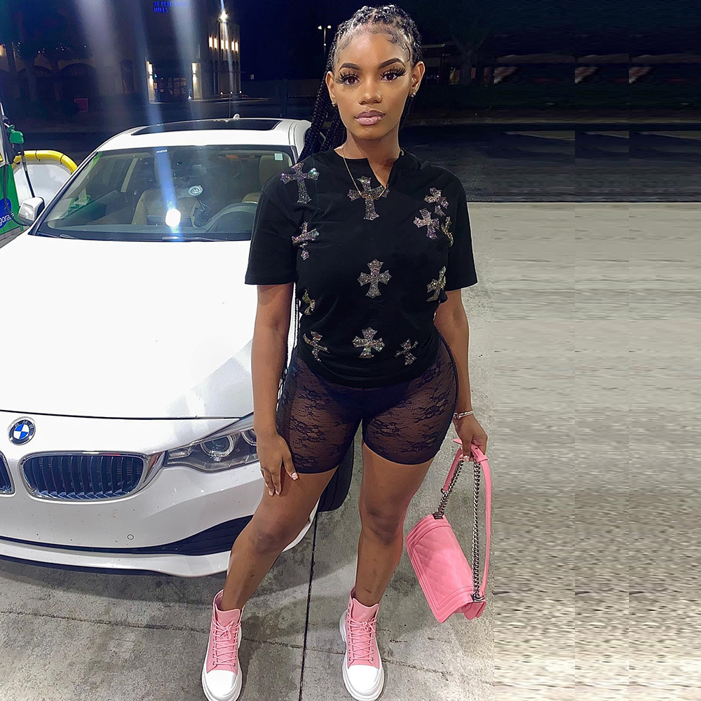 fashionable black tops