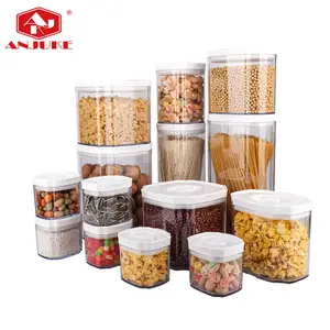 ANJUKE Conjunto de recipientes herméticos de plástico para armazenamento de alimentos secos de alta qualidade para uso doméstico