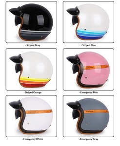 หมวกกันน็อคแบบเปิดหน้าครึ่งใบ วินเทจ ได้รับมาตรฐาน DOT ECE สำหรับสกู๊ตเตอร์ไฟฟ้า รถจักรยานยนต์ และมอเตอร์ไซค์ - Product Image 5