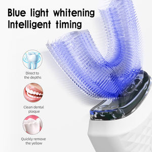 Escova de Dentes Elétrica Automática para Adultos em Silicone com Luz de Clareamento Dental Ultrassônica sem Fio em Formato U Sônica para Limpeza 360° - Product Image 2