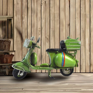 Hecho a mano Retro estilo italiano Metal motocicleta modelo antiguo <span class=keywords><strong>Mini</strong></span> Scooter decoración del hogar hierro fundido Bar Oficina Pub restaurante regalo - Product Image 6