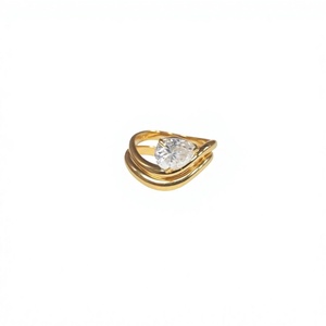 Lurba Jewels – Ensemble de mariage de luxe en moissanite taille poire 1 carat, bague de fiançailles en or jaune massif 14 carats avec sertissage à griffes pour femme - Product Image 1