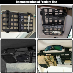 ที่เก็บของในรถยนต์แบบยูนิเวอร์แซล แผ่นโมลล์ ช่องขนาด 1 นิ้ว พร้อมสายยางยืด สำหรับตกแต่งภายในรถยนต์ - Product Image 3
