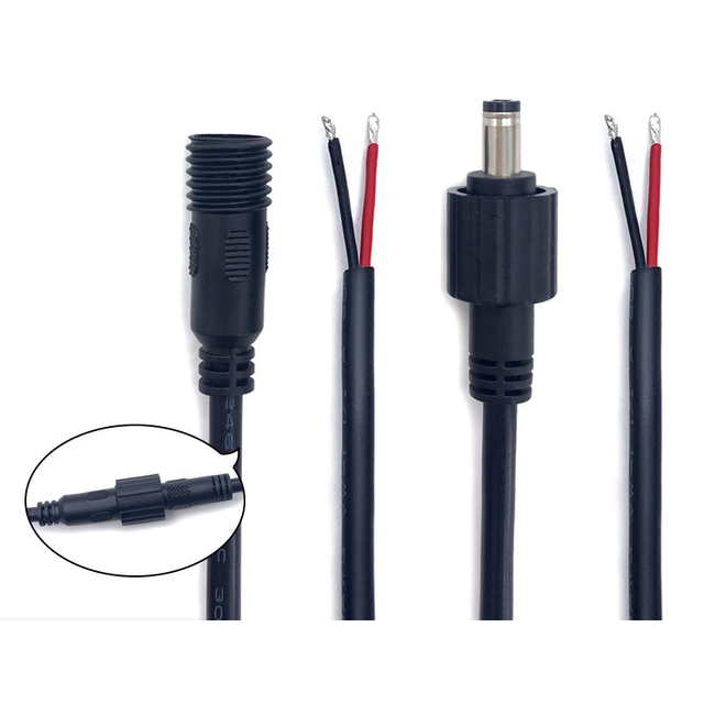 DC5521 Single Head Male Female Wire Solar Street Lamp LED 0.75mm2 High Current DC Power Cable Cord