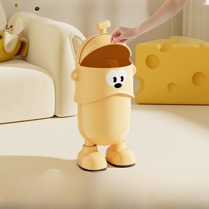 Cubo de basura con tapa, estilo moderno, para sala de estar y dormitorio, grande, grueso, con diseño de dibujos animados, que no se dobla. - Product Image 1