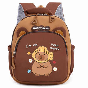 Sac <span class=keywords><strong>à</strong></span> dos durable pour tout-petits avec motif adorable de capybara, sac d'école <span class=keywords><strong>maternelle</strong></span> pour garçons et filles, idéal pour le rangement quotidien des livres et des collations en extérieur - Product Image 4