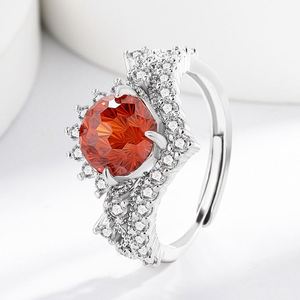 Anillos De Bodas <b>Crown</b> Band Wedding Bling Blue Red Sparkling Purple Zircon Stone <b>Ring</b> Engaged Diamond Zircon <b>Ring</b> - Product Image 2