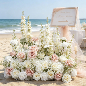 Realistic <b>Artificial</b> Silk Aisle <b>Flowers</b> for Wedding Christmas Graduation Valentine's Day-Handmade Customizable Size Floor Decor - Product Image 1