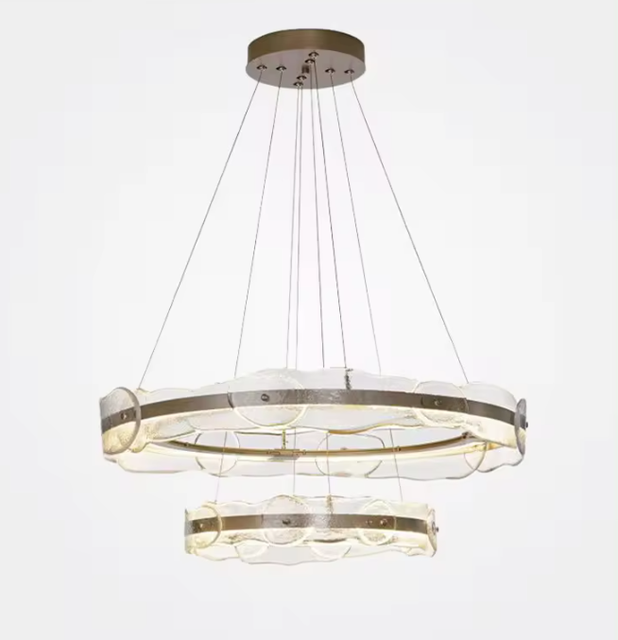 Zeal Lighting Factory Supply Gold LED Light for Kitchen Island Metal Crystal Nordic Pendant Light