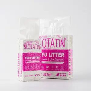 Honeycare matériel naturel litière pour chat de compagnie jetable plante charbon de maïs tofu litière pour chat