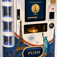 Machine de gravure laser commerciale DIY pour pièces de monnaie souvenirs, avec SDK, écran tactile et gestion cloud pour la personnalisation touristique