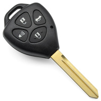 Carcasa de Llave Remota para Auto de 4 Botones con Llave Tipo Toy47, Cubierta de Repuesto para Llave de Auto