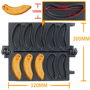 Équipement de restaurant à bas prix <span class=keywords><strong>gaufrier</strong></span> électrique en forme de banane faisant la machine <span class=keywords><strong>gaufrier</strong></span> commercial - Product Image 3