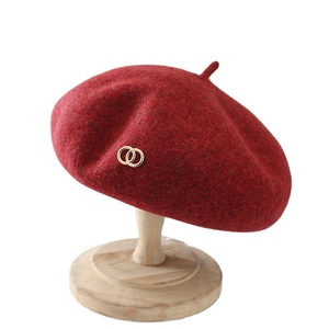 Berretto da <span class=keywords><strong>donna</strong></span> professionale personalizzato in lana francese con Logo per adulti in pizzo ricamato per abbigliamento o feste Casual invernali - Product Image 5