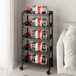 Kitchen Storage Rack Multi Layer Movable Organizer <b>With</b> <b>Wheels</b> For Kitchen Countertop Storage - Product Image 2