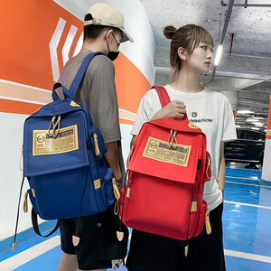 Oxford Cloth <b>Backpack</b> <b>Large</b> Capacity Laptop Compartment Unisex Travel <b>Backpack</b> Red Blue Black Coffee Tan - Product Image 1