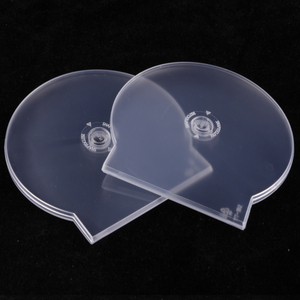 Boîte de rangement <span class=keywords><strong>en</strong></span> plastique transparente pour CD demi-rond <span class=keywords><strong>en</strong></span> PP de 1,2 mm d'épaisseur, impression personnalisée du logo, support de protection pour média <span class=keywords><strong>DVD</strong></span> de 12 cm - Product Image 1