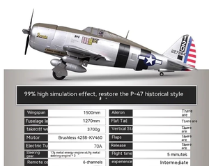 1500Mm P-47 Sét Bonnie Pnp W/O Phản Xạ RC Máy Bay Phản Lực Điện RC Máy Bay Chiến Đấu Máy Bay - Product Image 5