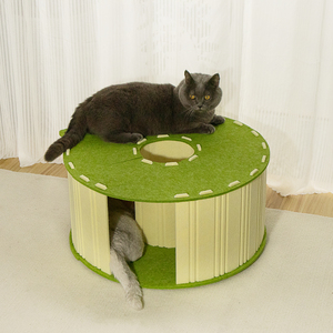 Cueva para gatos ecológica de nuevo diseño 2026, cama de cueva para gatos cómoda de estilo doméstico suave de fieltro de alta calidad en resistente a las manchas desmontable - Product Image 5