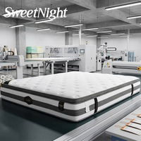 Matelas d'hôtel de luxe 2026 pour commande en gros, matelas hybride double en mousse à mémoire de forme, Colchao en boîte, matelas confortable King Size à ressorts ensachés