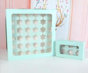 Sinh Nhật Bên Bánh Hộp Cupcake Bao Bì Bán Buôn Với Cửa Sổ Rõ Ràng Wedding Thực Phẩm & Đồ Uống Bao Bì Giấy Các Tông 100 Cái - Product Image 5