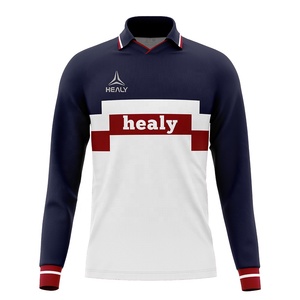 Maglia da Calcio HEALY Personalizzabile <span class=keywords><strong>Vintage</strong></span> 100% Poliestere a Maniche Lunghe Traspirante Comoda Elegante con Scollo a V - Product Image 2