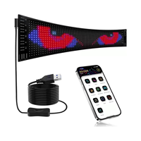 Panel LED Programable de 24V para Parabrisas de Camión, Letrero con Mensajes y Fotos, Pantalla LED para Interiores con SDK, Alimentado por USB, Letrero LED para Coche Sin Contacto para Interiores
