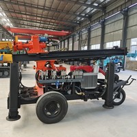 Foreuse rotative diesel mobile pour puits d'eau, économique en carburant, pour la construction rurale