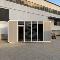Maison conteneur modulaire préfabriquée de 20 pieds, personnalisée, type Apple Cabin, mobile et transportable, pour Airbnb, camping en plein air et usage commercial
