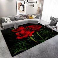 Europäischer Stil Wohnzimmerteppich, Schlafzimmer, Esszimmer Bodenmatte Luxus-Teppich Bodenmatte 3D-Teppiche Bedruckt