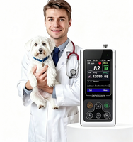 EURVET Équipement vétérinaire Moniteur compact des signes vitaux des animaux Batterie rechargeable 4h d'autonomie Soins intensifs vétérinaires