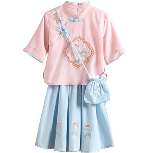 Meilleurs produits pour l'importation : Ensemble de vêtements pour bébés, Cheongsam Qipao pour enfants - Product Image 1