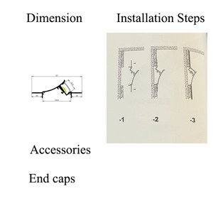 Vente chaude Complet Lumière Auge Luminaire Accessoires Caché Gypse Panneau LED Aluminium Auge Convient pour Diverses Occasions - Product Image 5