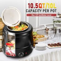 Bouilloire de soupe de cuisine de chauffage électrique de l'acier inoxydable 10L pour des fournitures d'hôtel et de restaurant de restaurants de restauration