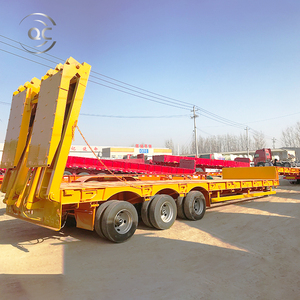 Semirremolque de cama baja de 3 ejes ZW Group con remolque de camión de escalera hidráulica Remolque de cama baja de neumático 12R22.5 - Product Image 2