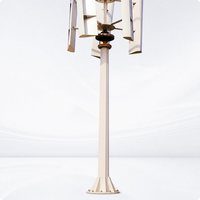 Éolienne à axe vertical GWH-500W, générateur VAWT 500W pour maison hors réseau, station de télécommunications, éclairage public, alimentation hybride